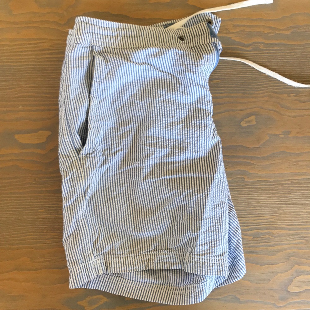 J.Crew Swim Trunks Blue & White Stripes